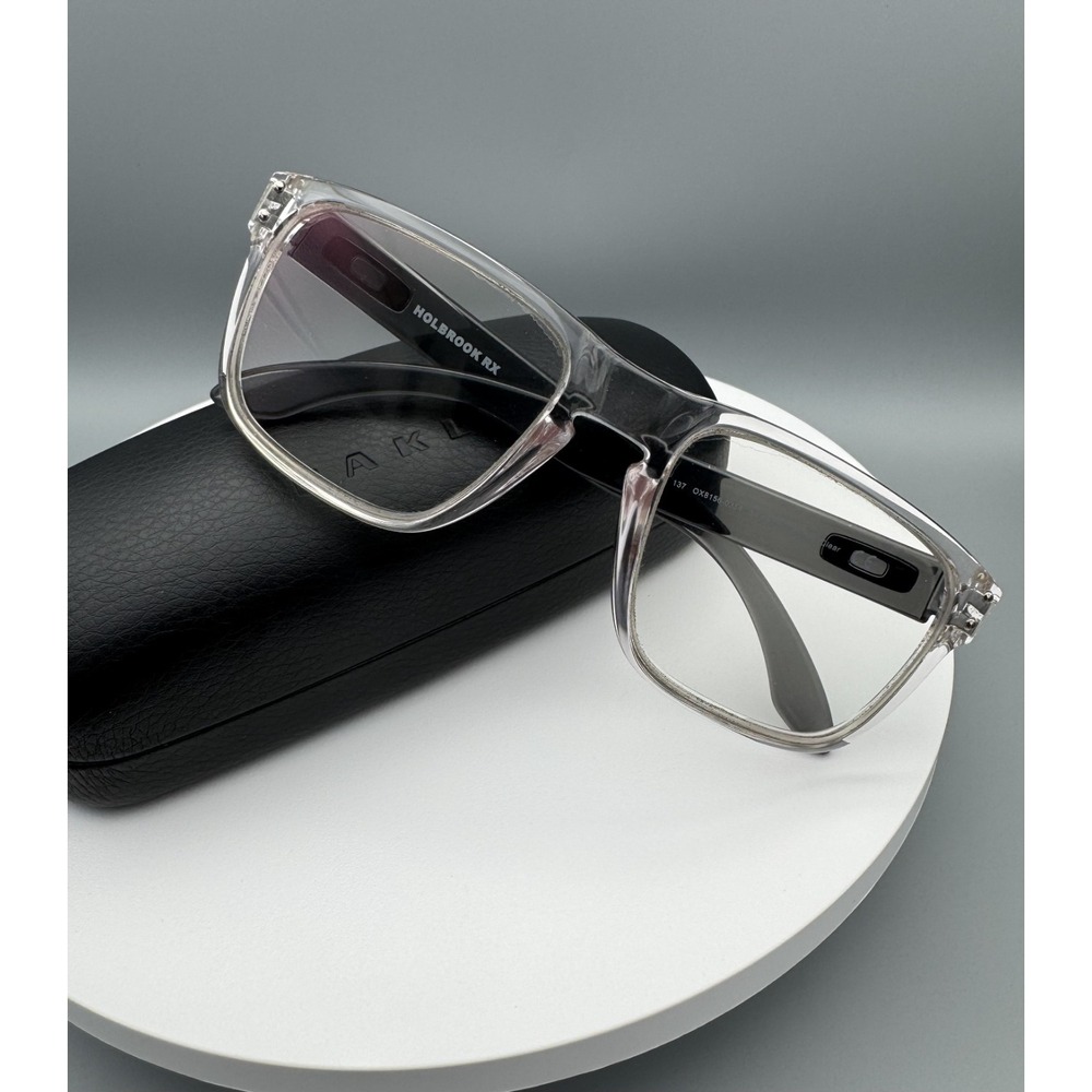 Oakley Eyeglasses OX8156-0354 Holbrook Rx Polished Clear Square Frame 54[]18